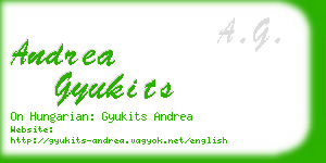 andrea gyukits business card